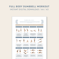 Full Body Dumbbell Workout Printable