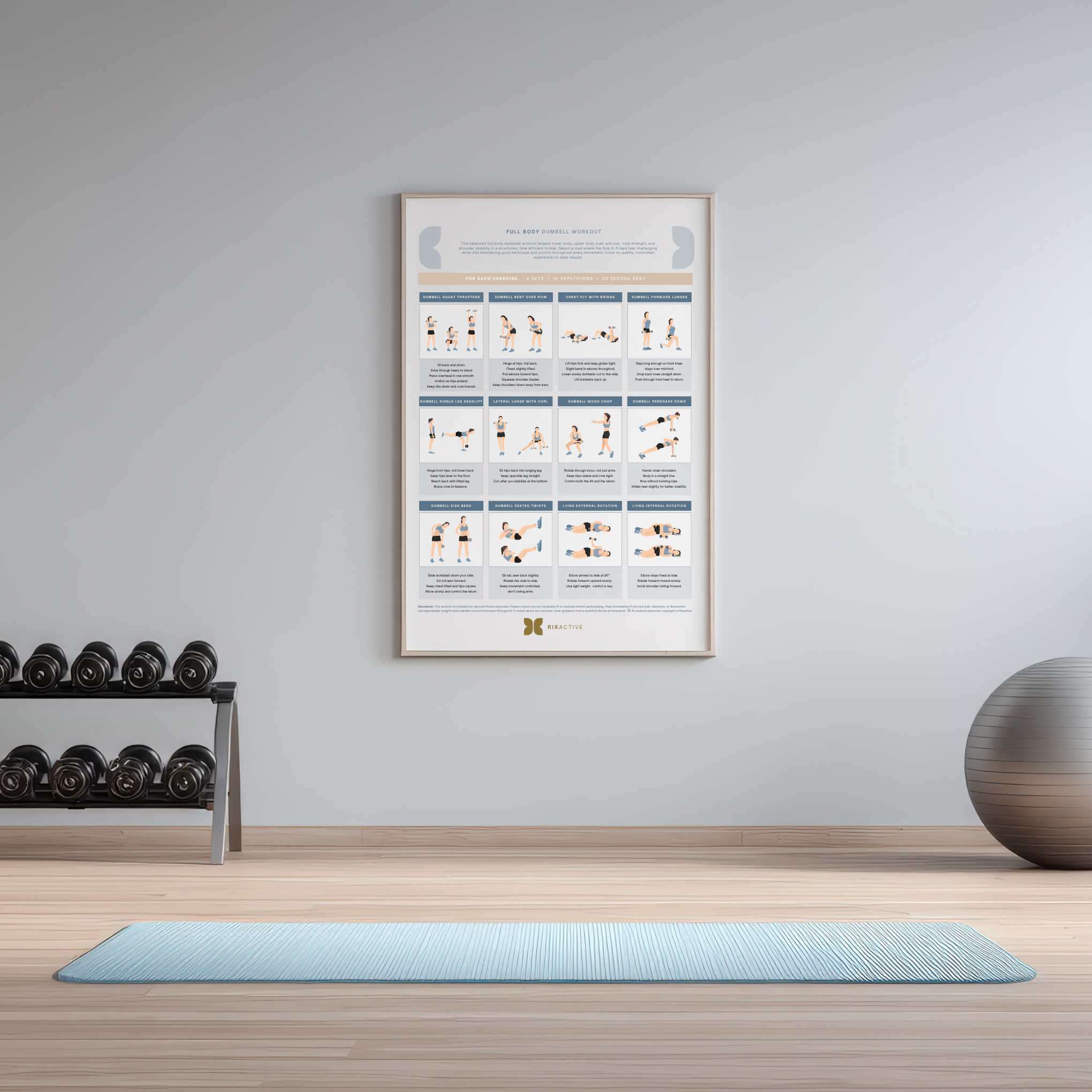 Full Body Dumbbell Workout Printable
