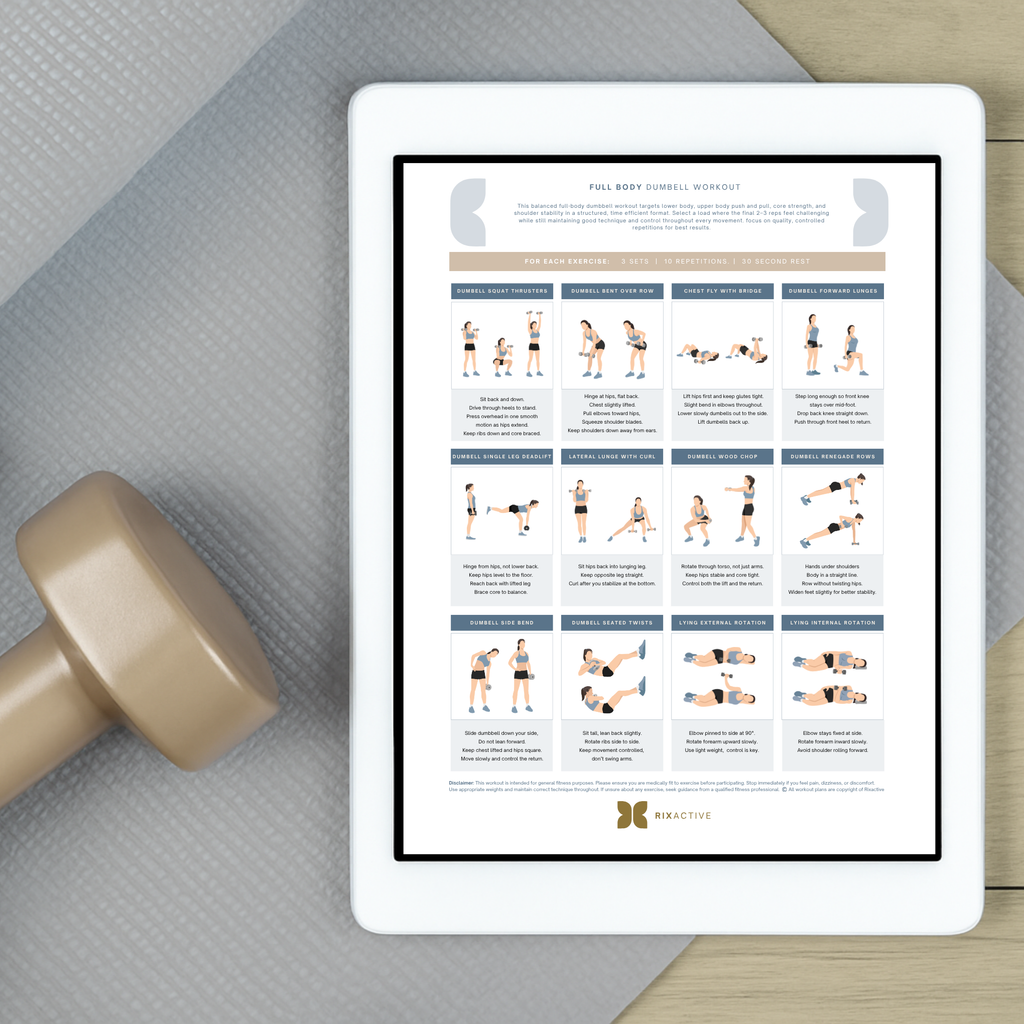 Full Body Dumbbell Workout Printable