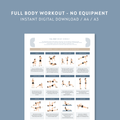 Full Body Bodyweight Workout Printable