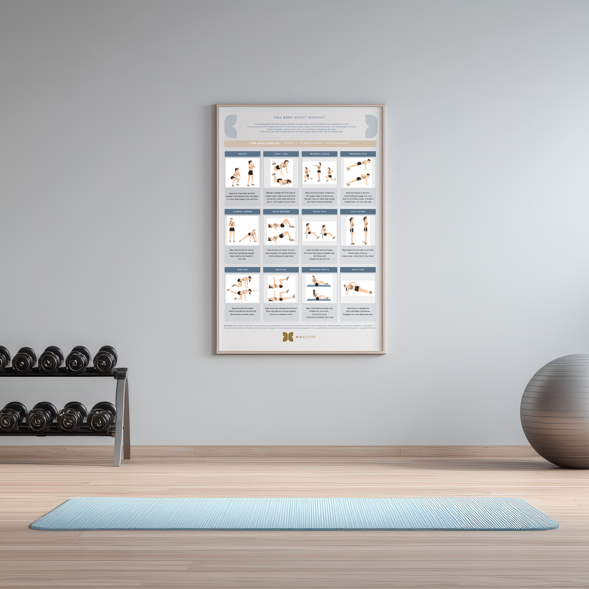 Full Body Bodyweight Workout Printable