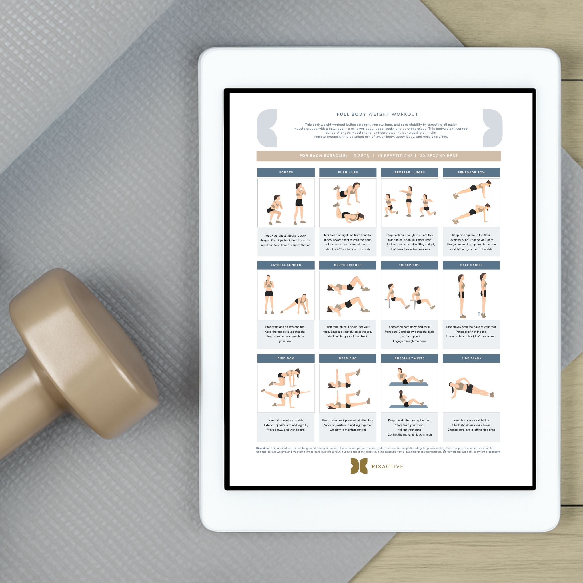 Full Body Bodyweight Workout Printable