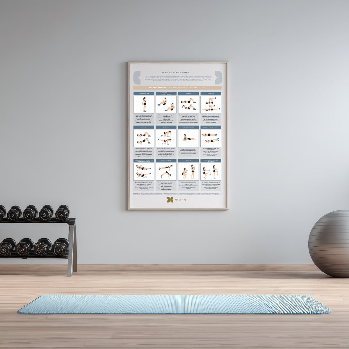Mini Ball Pilates Workout Printable PDF
