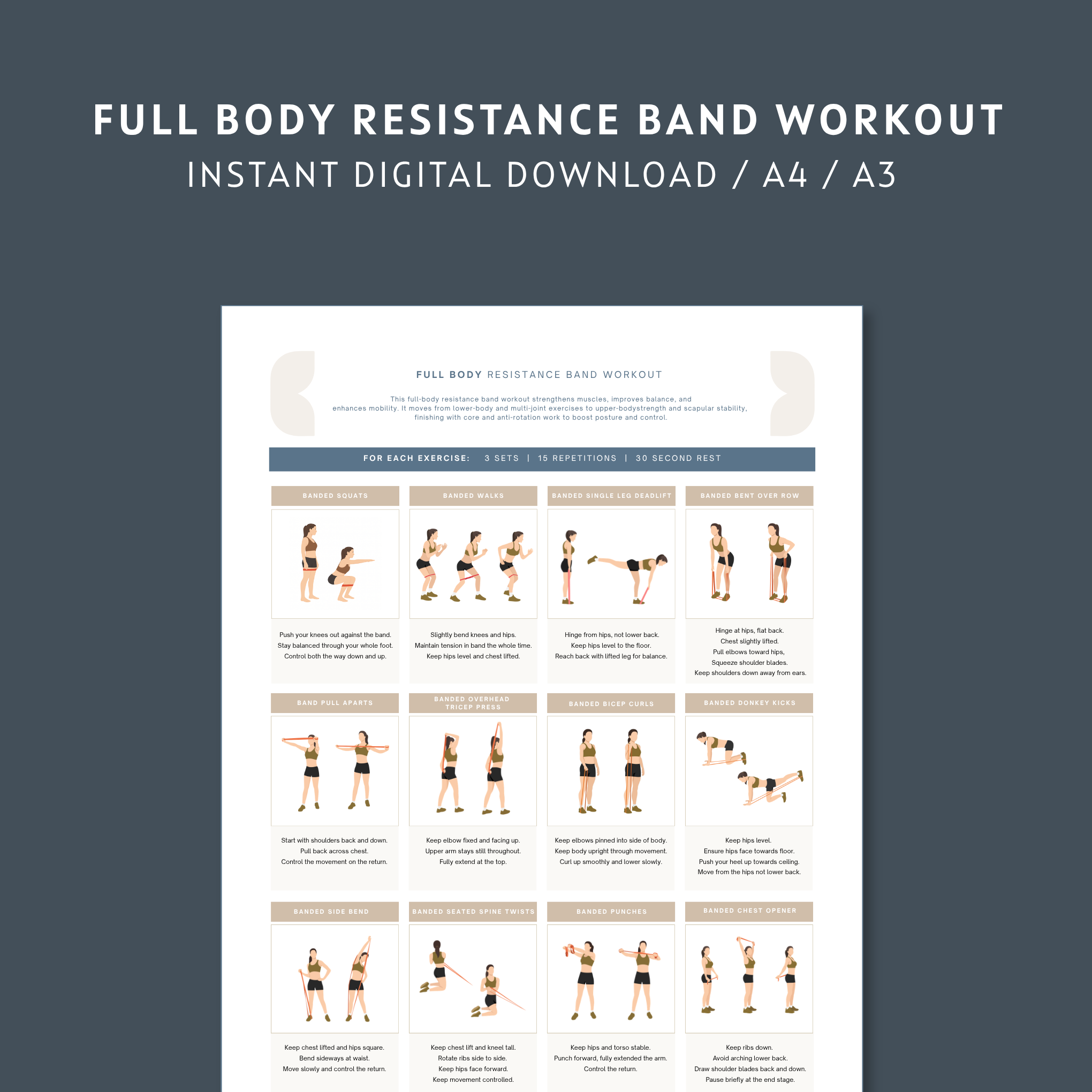 Resistance Band Workout Plan Printable