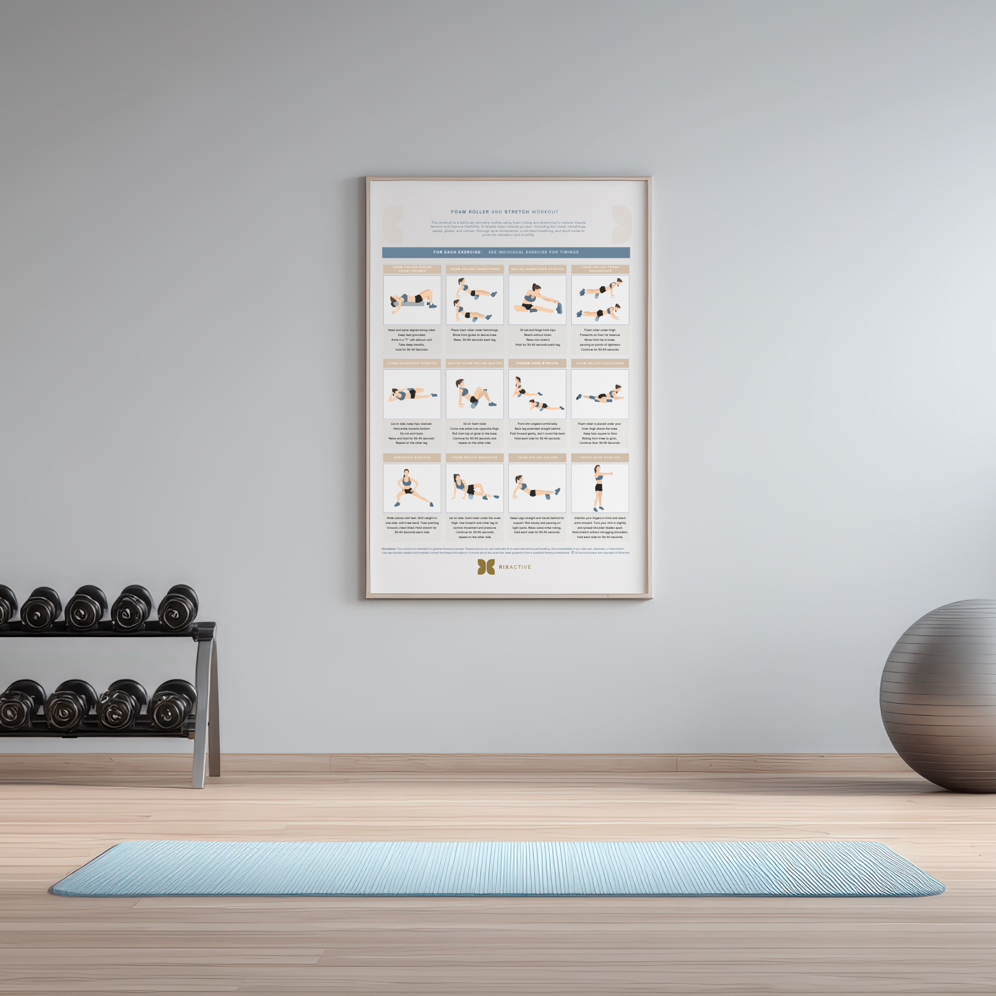 Foam Roller & Stretch Workout Printable PDF